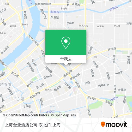 上海金业酒店公寓-东北门地图