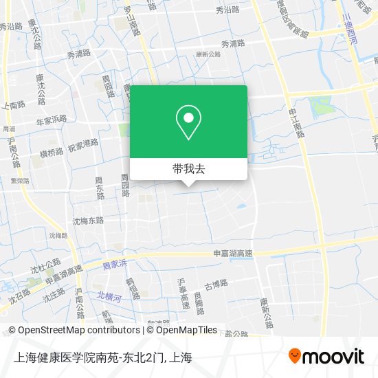 上海健康医学院南苑-东北2门地图