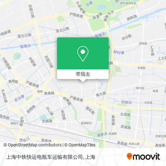 上海中铁快运电瓶车运输有限公司地图