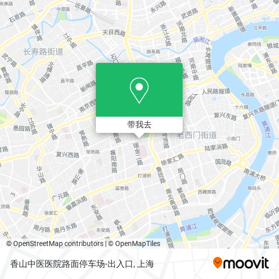 香山中医医院路面停车场-出入口地图