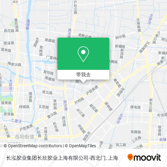 长泓胶业集团长欣胶业上海有限公司-西北门地图