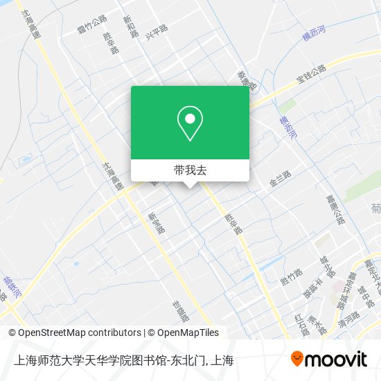 上海师范大学天华学院图书馆-东北门地图