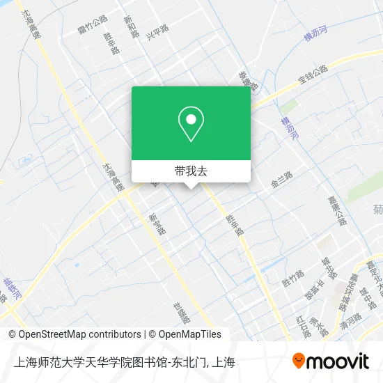 上海师范大学天华学院图书馆-东北门地图