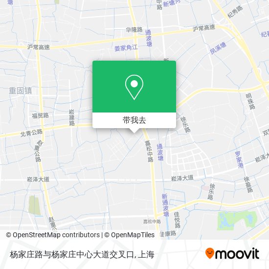 杨家庄路与杨家庄中心大道交叉口地图