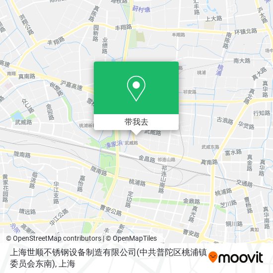 上海世顺不锈钢设备制造有限公司(中共普陀区桃浦镇委员会东南)地图
