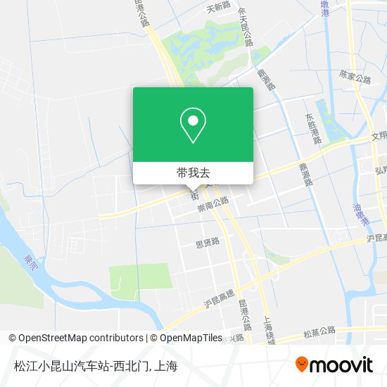 松江小昆山汽车站-西北门地图