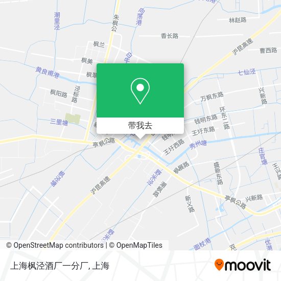上海枫泾酒厂一分厂地图