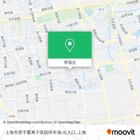上海市质子重离子医院停车场-出入口地图