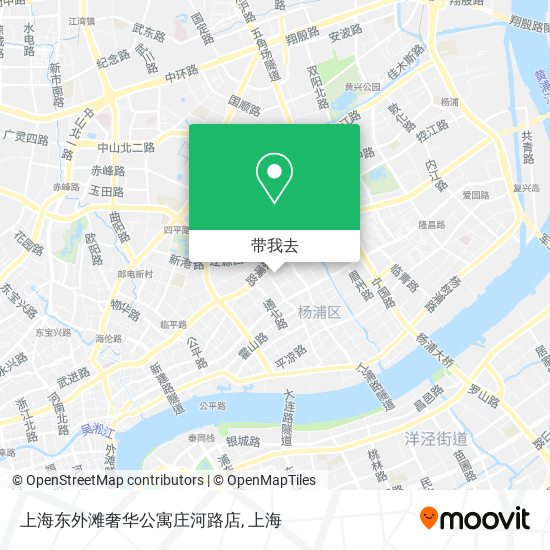 上海东外滩奢华公寓庄河路店地图