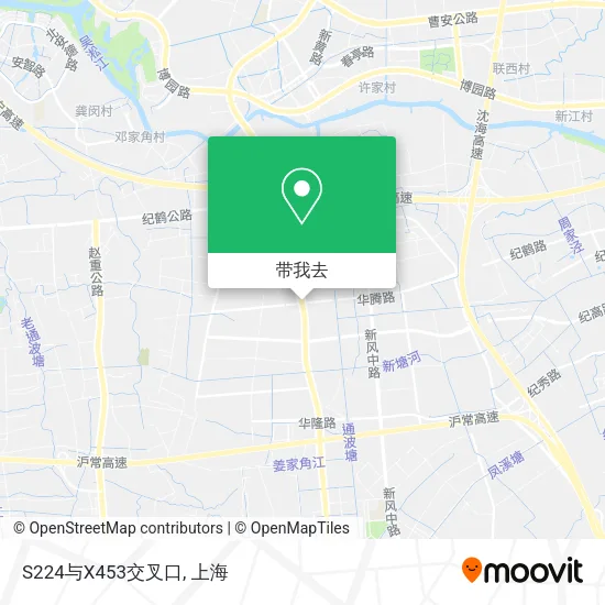 S224与X453交叉口地图