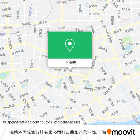 上海携程国际旅行社有限公司虹口曲阳路营业部地图