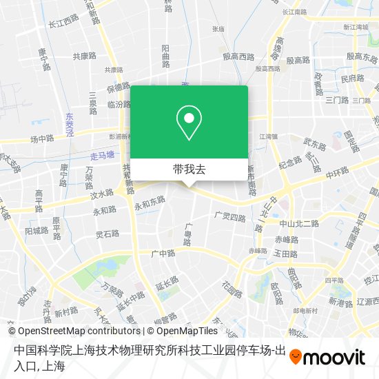 中国科学院上海技术物理研究所科技工业园停车场-出入口地图