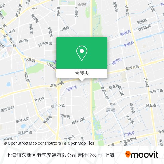 上海浦东新区电气安装有限公司唐陆分公司地图