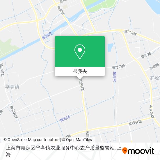 上海市嘉定区华亭镇农业服务中心农产质量监管站地图