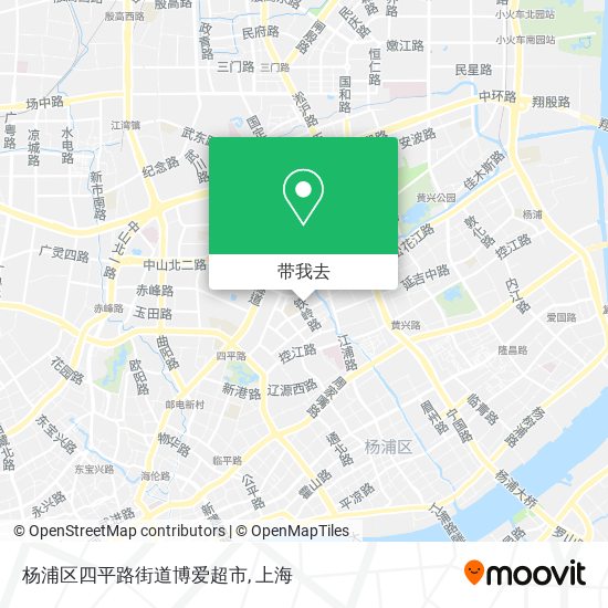 杨浦区四平路街道博爱超市地图