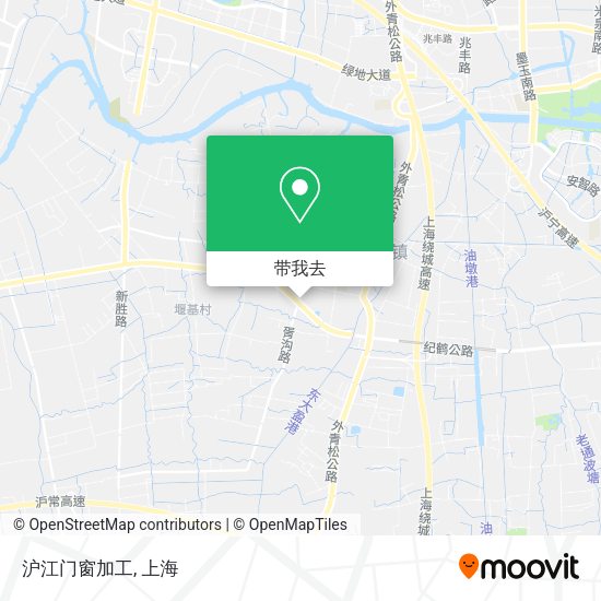 沪江门窗加工地图