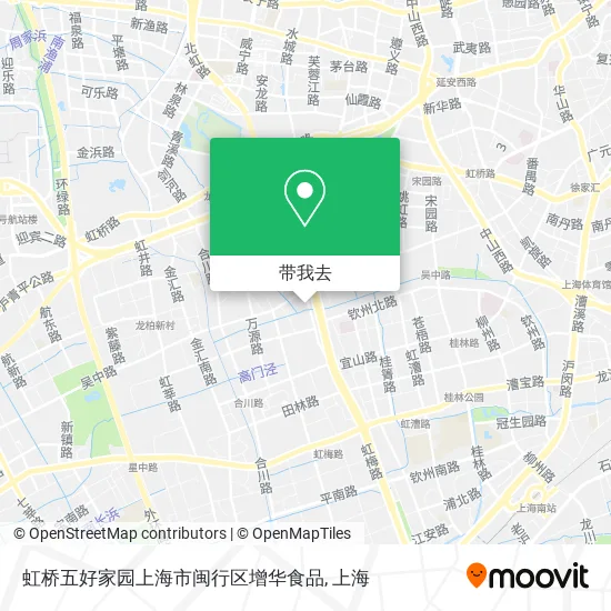 虹桥五好家园上海市闽行区增华食品地图