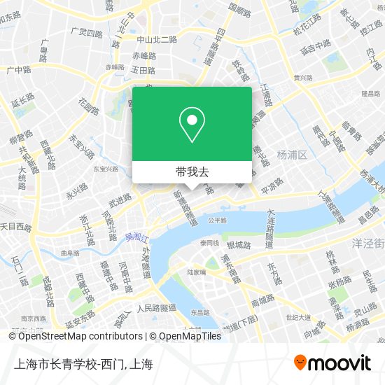 上海市长青学校-西门地图