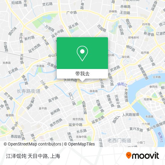 江泽馄饨 天目中路地图