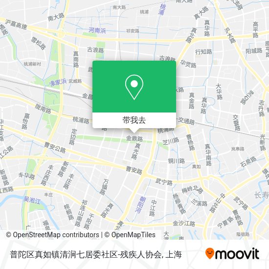 普陀区真如镇清涧七居委社区-残疾人协会地图
