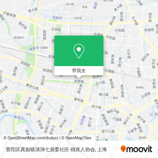 普陀区真如镇清涧七居委社区-残疾人协会地图