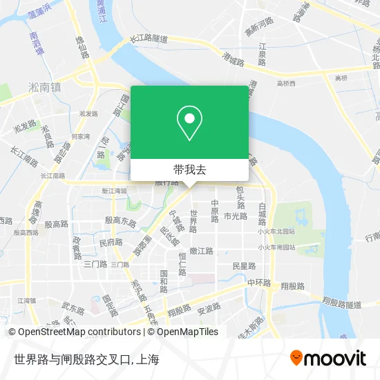 世界路与闸殷路交叉口地图