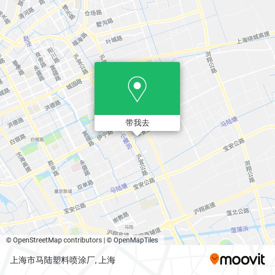 上海市马陆塑料喷涂厂地图