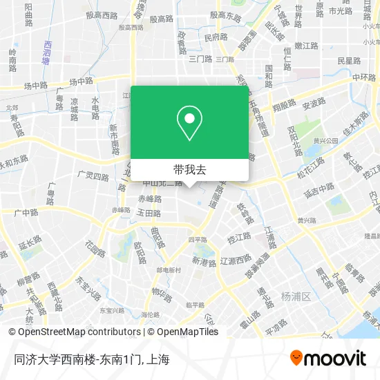 同济大学西南楼-东南1门地图