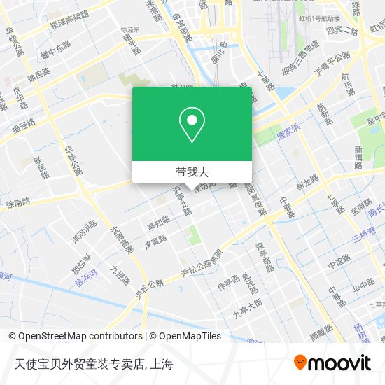 天使宝贝外贸童装专卖店地图