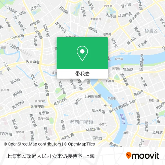 上海市民政局人民群众来访接待室地图