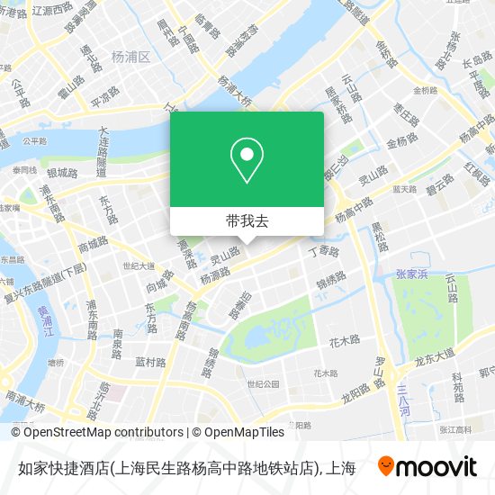 如家快捷酒店(上海民生路杨高中路地铁站店)地图