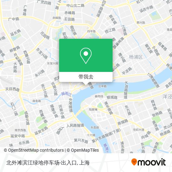 北外滩滨江绿地停车场-出入口地图