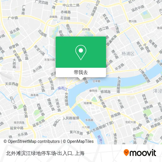 北外滩滨江绿地停车场-出入口地图