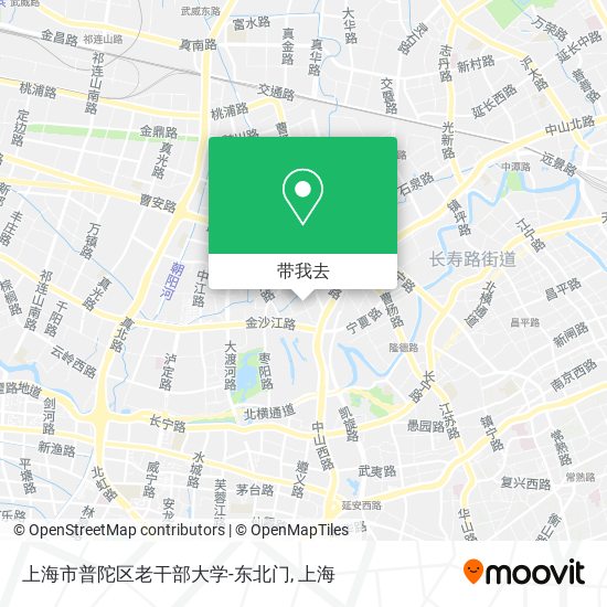上海市普陀区老干部大学-东北门地图