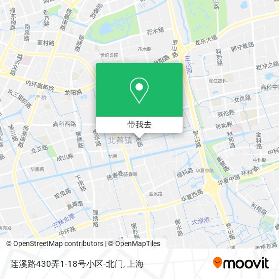 莲溪路430弄1-18号小区-北门地图