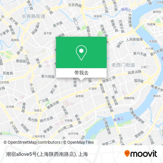 潮宿allove5号(上海陕西南路店)地图