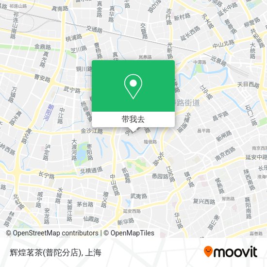 辉煌茗茶(普陀分店)地图