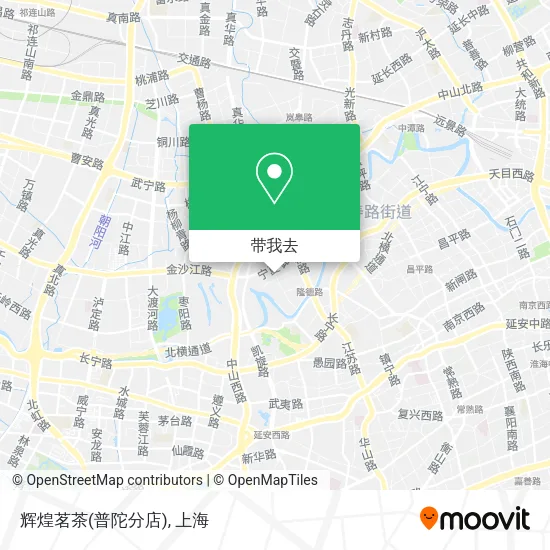 辉煌茗茶(普陀分店)地图