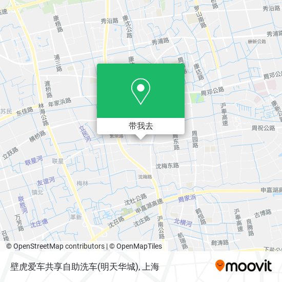壁虎爱车共享自助洗车(明天华城)地图