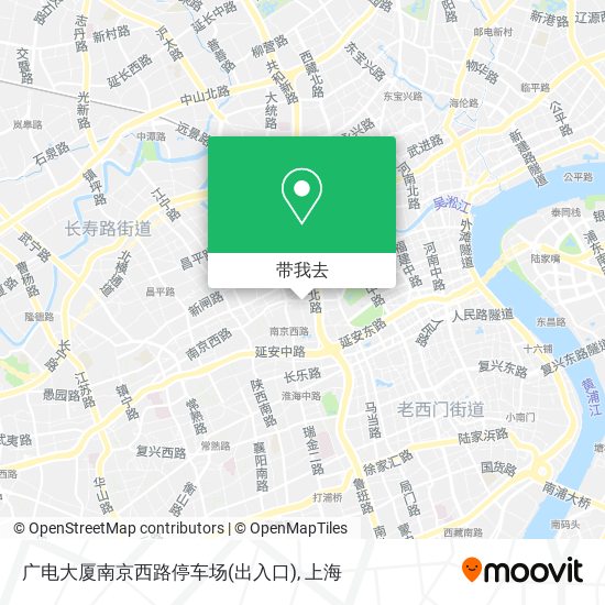 广电大厦南京西路停车场(出入口)地图