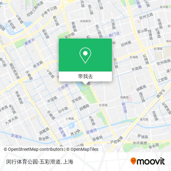 闵行体育公园-五彩滑道地图