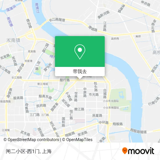 闸二小区-西1门地图