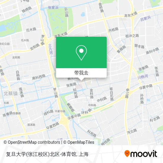 复旦大学(张江校区)北区-体育馆地图