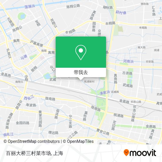 百丽大桥三村菜市场地图