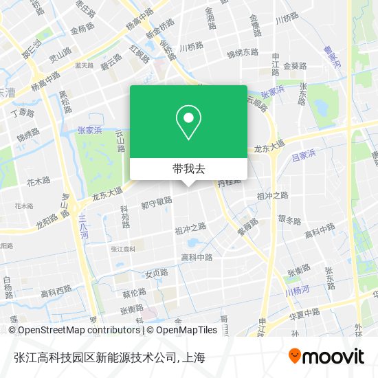 张江高科技园区新能源技术公司地图
