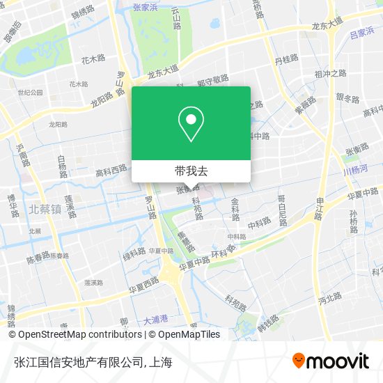 张江国信安地产有限公司地图