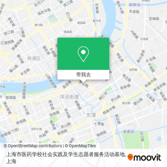 上海市医药学校社会实践及学生志愿者服务活动基地地图