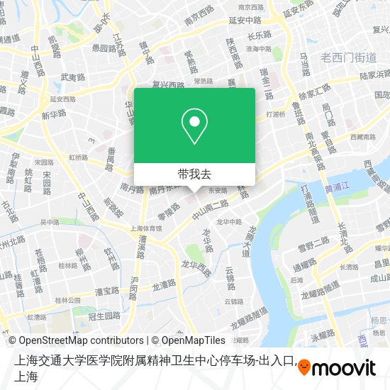 上海交通大学医学院附属精神卫生中心停车场-出入口地图
