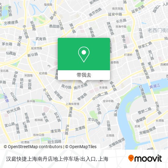 汉庭快捷上海南丹店地上停车场-出入口地图