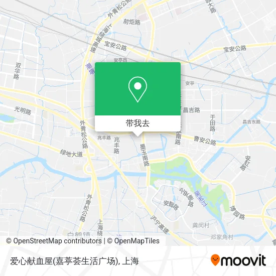 爱心献血屋(嘉葶荟生活广场)地图